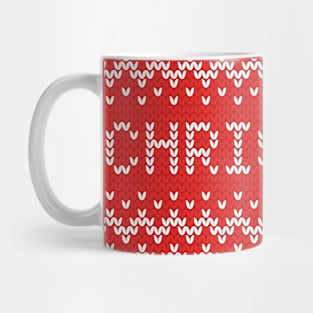 Knitting Xmas Red Mug